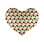 Watercolor Ornaments Standard 16  Premium Flano Heart Shape Cushions Front