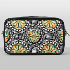 Beveled Geometric Pattern Toiletries Bags by linceazul