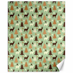 Reindeer Tree Forest Art Canvas 11  X 14   by patternstudio