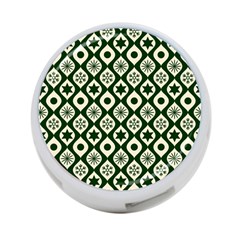 Green Ornate Christmas Pattern 4-port Usb Hub (two Sides)  by patternstudio