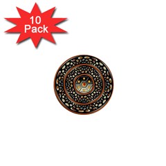 Dark Metal And Jewels 1  Mini Buttons (10 Pack)  by linceazul