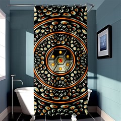 Dark Metal And Jewels Shower Curtain 36  X 72  (stall)  by linceazul