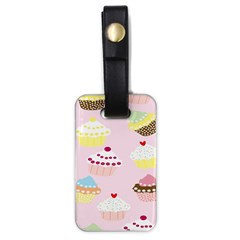 Cupcakes Wallpaper Paper Background Luggage Tags (one Side)  by Celenk