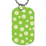 Daisy Flowers Floral Wallpaper Dog Tag (Two Sides) Front