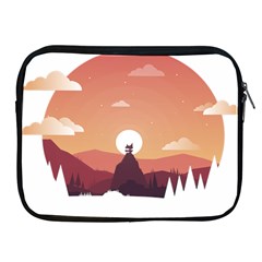 Design Art Hill Hut Landscape Apple Ipad 2/3/4 Zipper Cases by Celenk