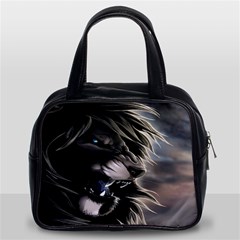 Angry Lion Digital Art Hd Classic Handbags (2 Sides) by Celenk