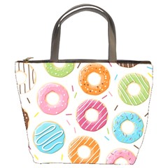 Colored Doughnuts Pattern Bucket Bags by Bigfootshirtshop