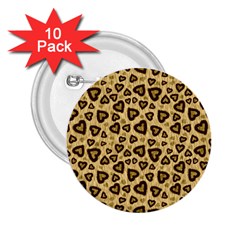 Leopard Heart 01 2 25  Buttons (10 Pack)  by jumpercat