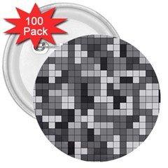 Tetris Camouflage Urban 3  Buttons (100 Pack)  by jumpercat