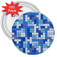 Tetris Camouflage Marine 3  Buttons (100 Pack)  by jumpercat