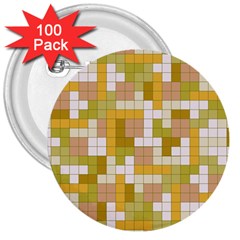 Tetris Camouflage Desert 3  Buttons (100 Pack)  by jumpercat