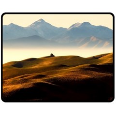 Landscape Mountains Nature Outdoors Double Sided Fleece Blanket (medium)  by BangZart