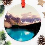 Austria Mountains Lake Water Ornament (Round) Front