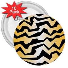 Polynoise Tiger 3  Buttons (10 Pack)  by jumpercat