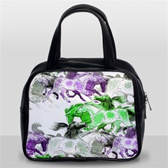 Horse Horses Animal World Green Classic Handbags (2 Sides) by BangZart