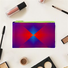 Geometric Blue Violet Red Gradient Cosmetic Bag (xs) by BangZart