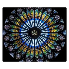 Rose Window Strasbourg Cathedral Double Sided Flano Blanket (small)  by BangZart