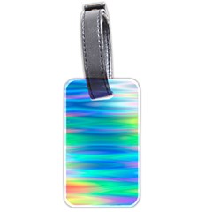 Wave Rainbow Bright Texture Luggage Tags (two Sides) by BangZart