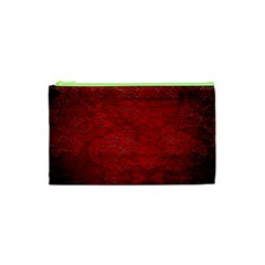 Red Grunge Texture Black Gradient Cosmetic Bag (xs) by BangZart