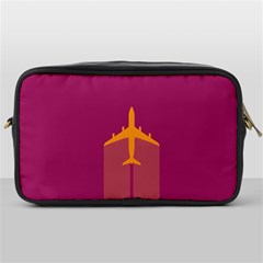 Airplane Jet Yellow Flying Wings Toiletries Bags by BangZart