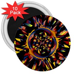 Spiky Abstract 3  Magnets (10 Pack)  by linceazul