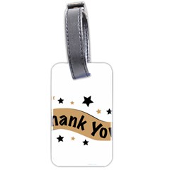 Thank You Lettering Thank You Ornament Banner Luggage Tags (two Sides) by BangZart