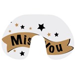 Lettering Miss You Banner Travel Neck Pillows Back