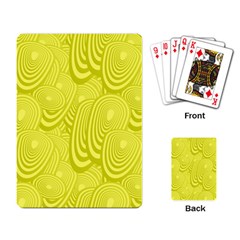 Yellow Oval Ellipse Egg Elliptical Playing Card by BangZart