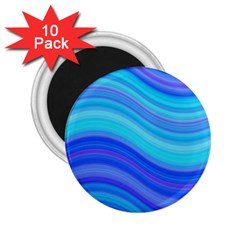 Blue Background Water Design Wave 2 25  Magnets (10 Pack)  by BangZart