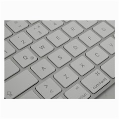 Keyboard Letters Key Print White Large Glasses Cloth by BangZart