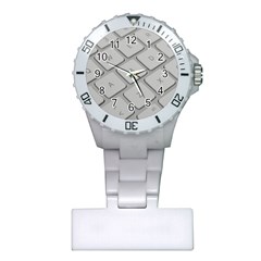 Keyboard Letters Key Print White Plastic Nurses Watch by BangZart