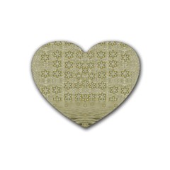 Shooting Stars Over The Sea Of Calm Rubber Coaster (heart)  by pepitasart