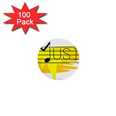 Music Dance Abstract Clip Art 1  Mini Buttons (100 Pack)  by Celenk