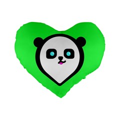 Panda Bear Standard 16  Premium Heart Shape Cushions by Celenk