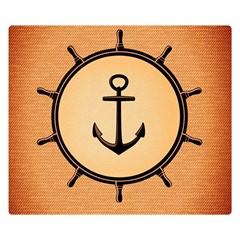 Nautical Anchor Marine Ocean Sea Double Sided Flano Blanket (small)  by Celenk