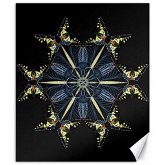 Mandala Butterfly Concentration Canvas 8  X 10  by Celenk