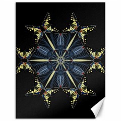 Mandala Butterfly Concentration Canvas 12  X 16   by Celenk