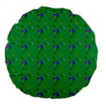 Bird Blue Feathers Wing Beak Large 18  Premium Round Cushions Front