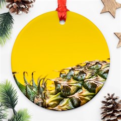 Pineapple Raw Sweet Tropical Food Ornament (round) by Celenk