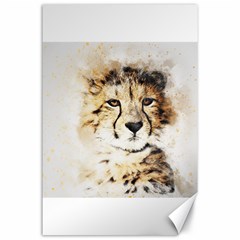 Leopard Animal Art Abstract Canvas 24  X 36  by Celenk