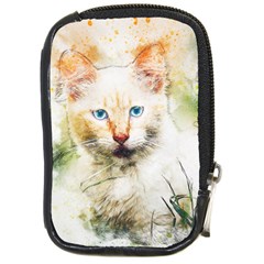 Cat Animal Art Abstract Watercolor Compact Camera Cases by Celenk