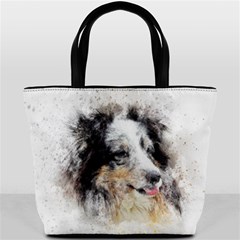 Dog Shetland Pet Art Abstract Bucket Bags by Celenk