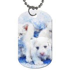 Dog Cats Pet Art Abstract Dog Tag (one Side) by Celenk