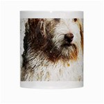 Dog Animal Pet Art Abstract White Mugs Center