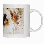 Dog Animal Pet Art Abstract White Mugs Right