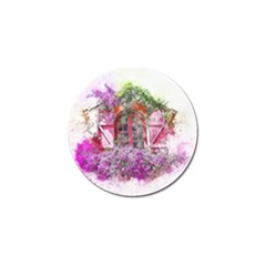 Window Flowers Nature Art Abstract Golf Ball Marker by Celenk