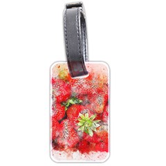 Strawberries Fruit Food Art Luggage Tags (two Sides) by Celenk