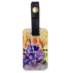 Fruit Plums Art Abstract Nature Luggage Tags (one Side)  by Celenk