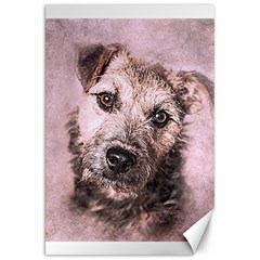 Dog Pet Terrier Art Abstract Canvas 20  X 30   by Celenk