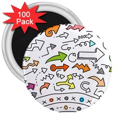 Desktop Pattern Art Graphic Design 3  Magnets (100 Pack) by Celenk